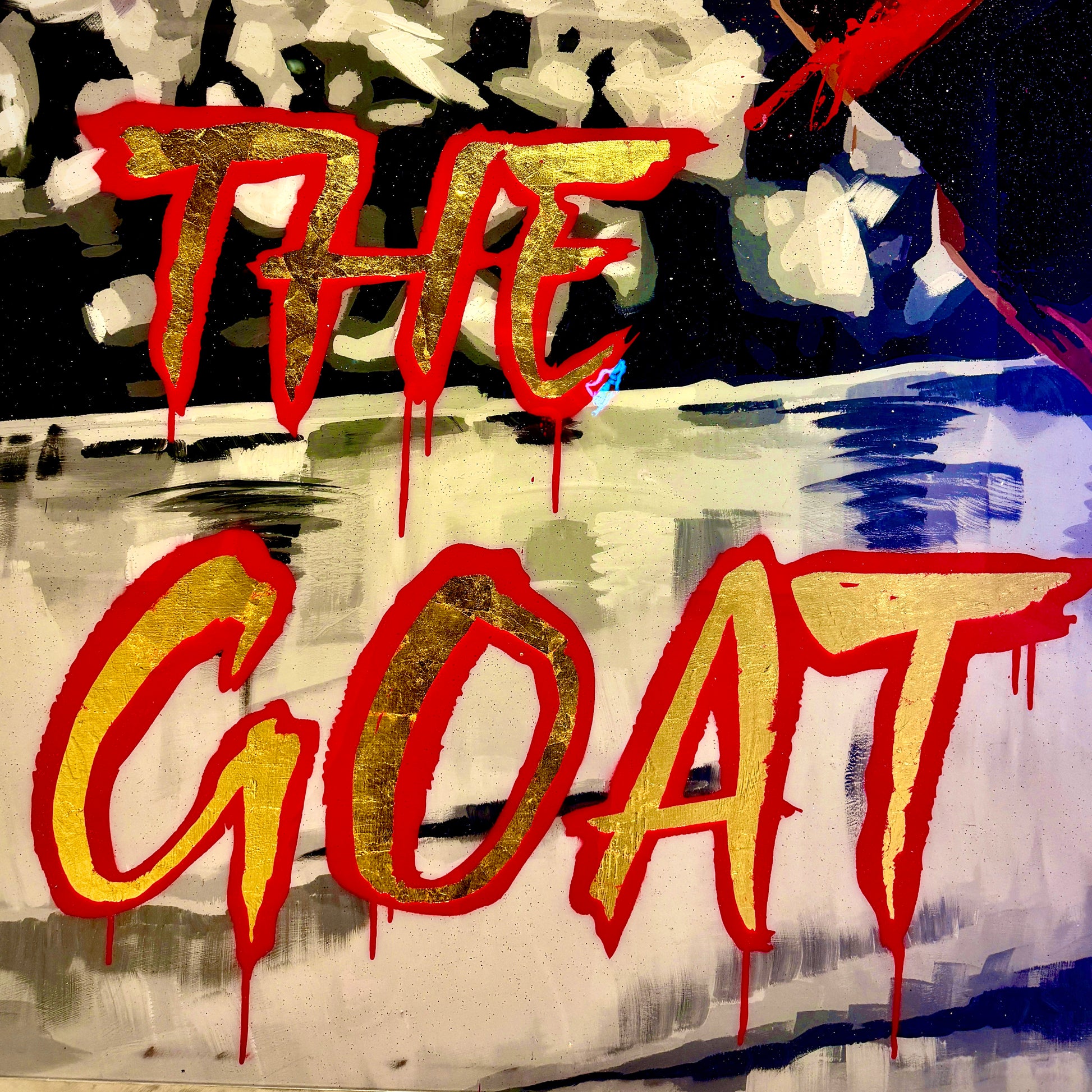 The goat av Art by Blue, et kunstverk som viser frem Michael Jordan som den beste igjennom tidene