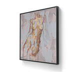 4 Ever på lerret leveres ferdig innrammet med sort ramme. 