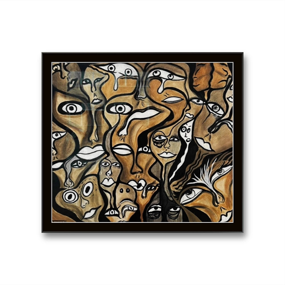 Kunstverket 590.0 av Sandra Trones. Ferdig innrammet.