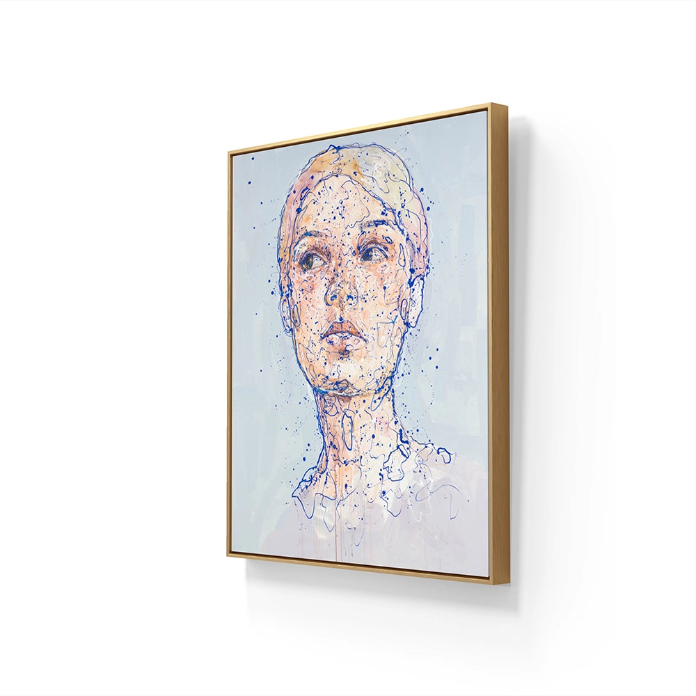 Maleriet leveres med sveveramme