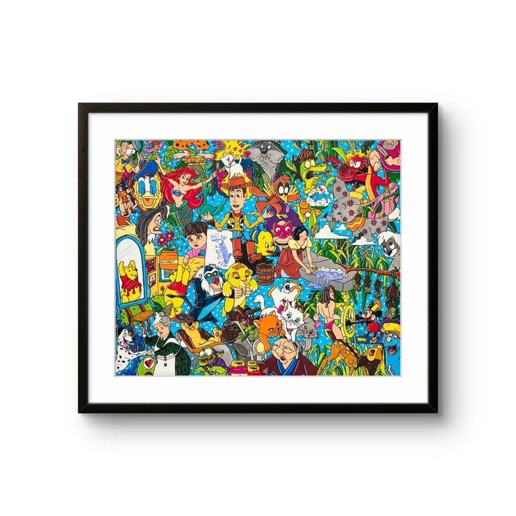 Kunsttrykk "Andys leker" av den norske popart kunstnere Pål Dailey. Signert og nummerert i et begrenset opplag.