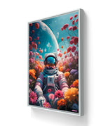 "Astronaut" leveres med en hvit ramme. 