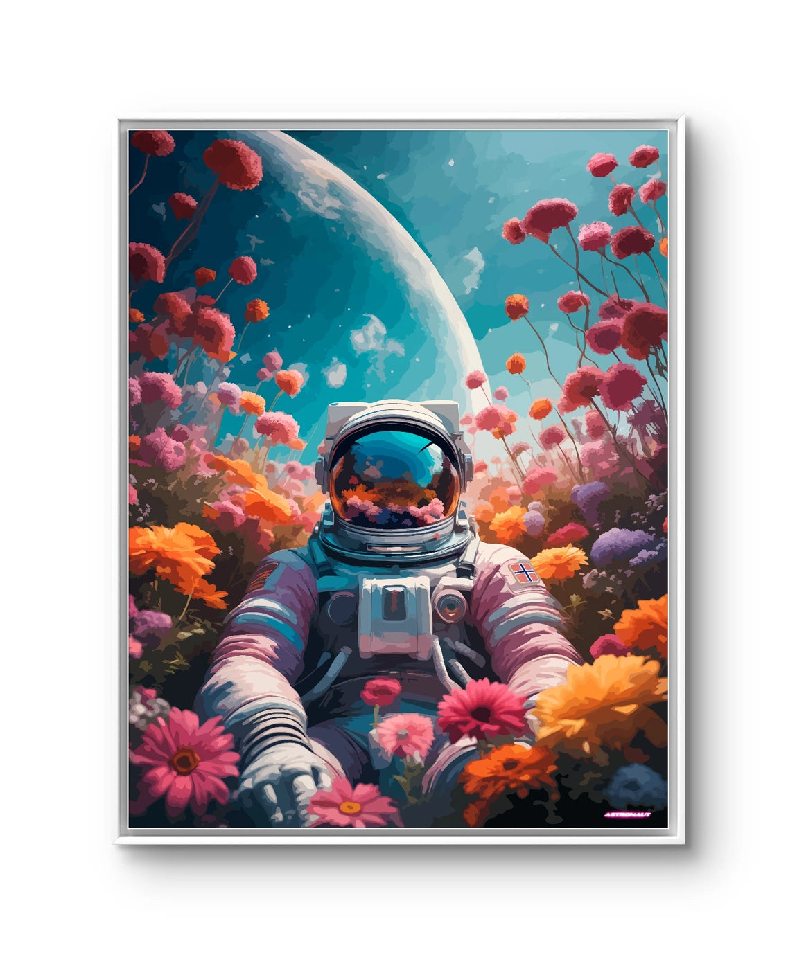 Kunstverket "Astronaut" av den norske fotografen Roger Hølmen. Signert og nummerert i et begrenset opplag.