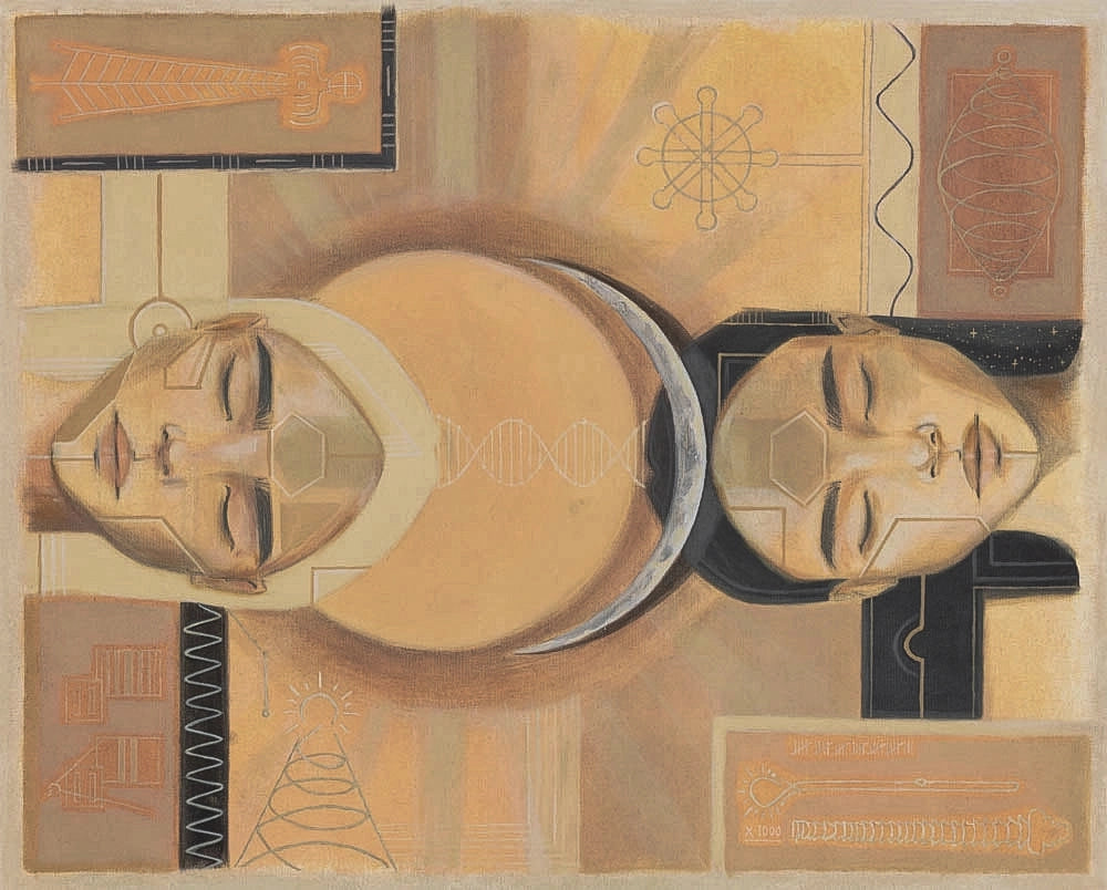 Detaljebilde av Athina av den norske kunstneren Ina Matho