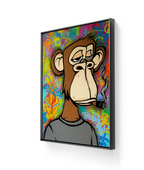 Kunstverket "BA 3283" levers ferdig innrammet med sort ramme. 