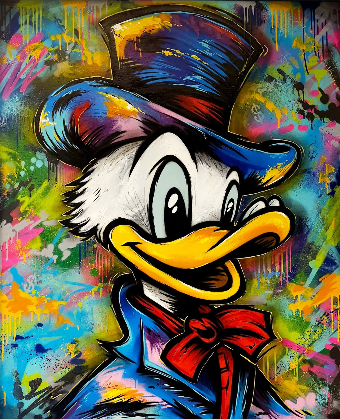 Detaljebilde av kunstverket "Back in the days" av den norske kunstneren Salke1