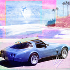 Detaljebilde av kunstverket "Bells Beach" av Benedicte Aubert Ringnes.