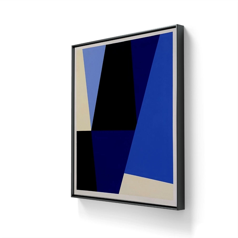 Innramming av kunstverket Blue 2.0 av den abstrakte kunstneren Arild Askeland