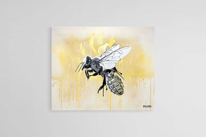 Bombing bie er et kunstverk laget av Bulldog