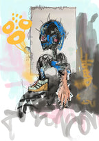 Kunsttrykket "Borda boiz" kommer i et begrenset opplag på 30 stk og er signert. 