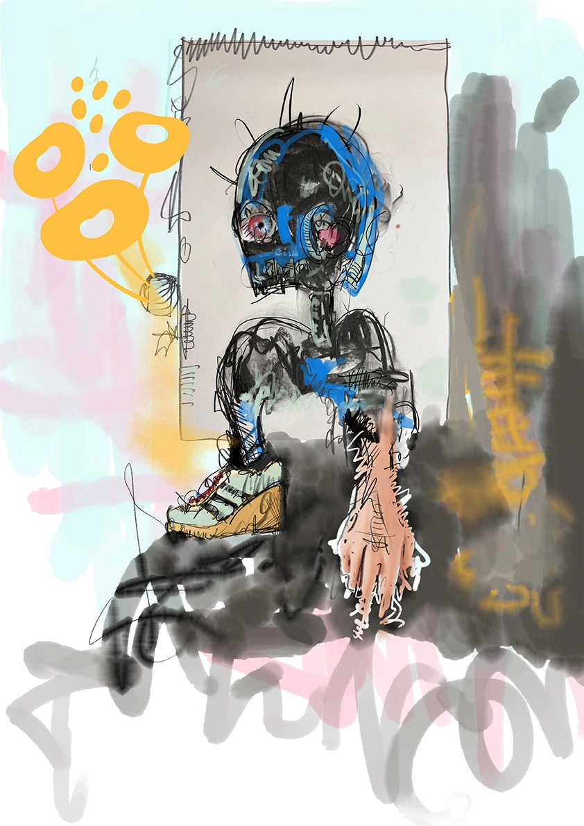 Kunsttrykket "Borda boiz" kommer i et begrenset opplag på 30 stk og er signert. 