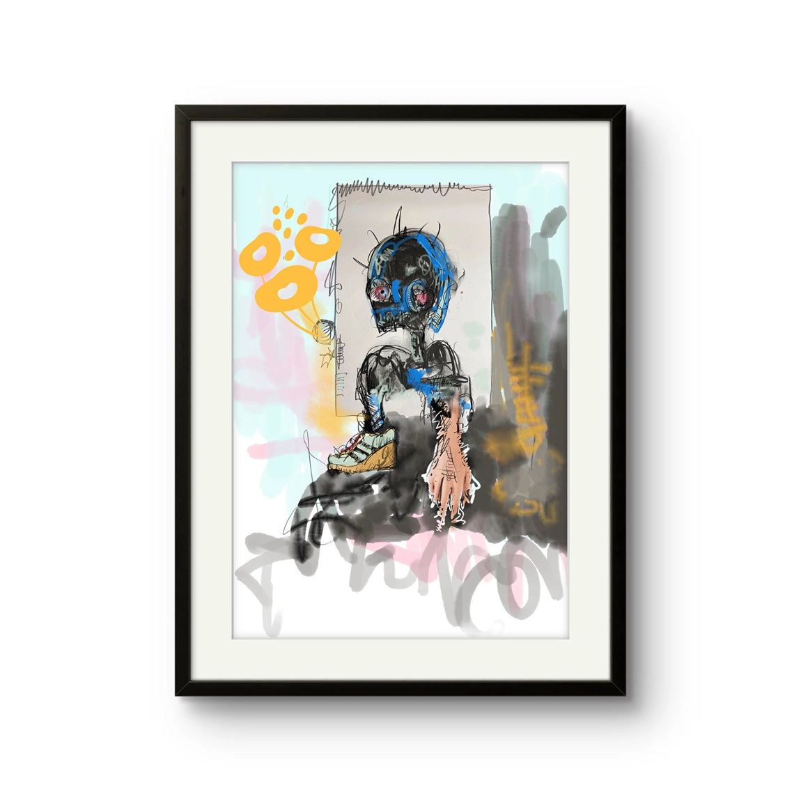 Kunsttrykket "Borda boiz" av den norske samtidskunstneren Stian Borgen