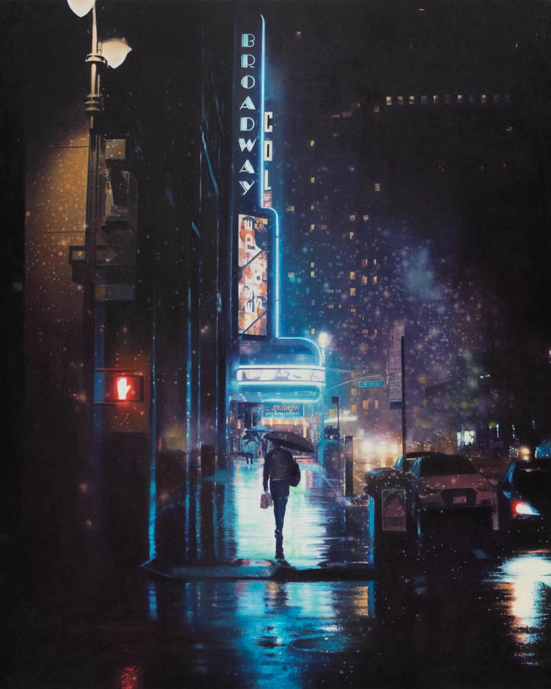 Versjonen som er på lerret 340 gram leveres ferdig oppspent og rammet inn med sort sveveramme.