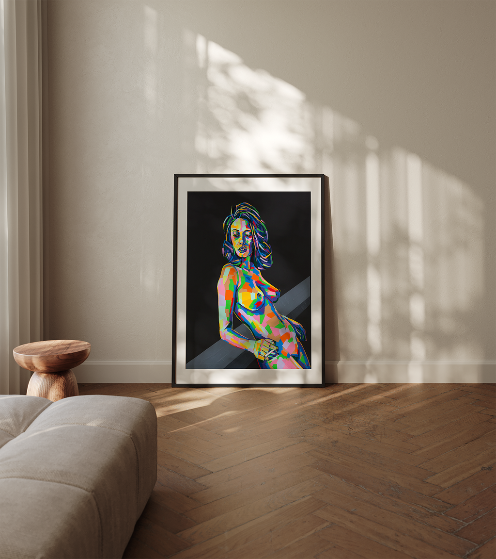 Kunsttrykket «Bryhni» er trykket på 308 grams kunstpapir. 