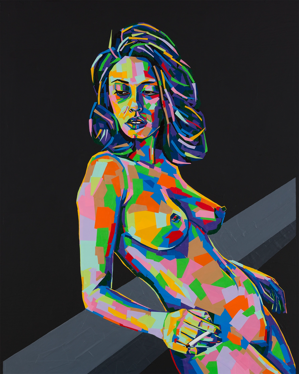 Detaljebilde kunsttrykket «Bryhni» av kunsteren Jan Tømmernes