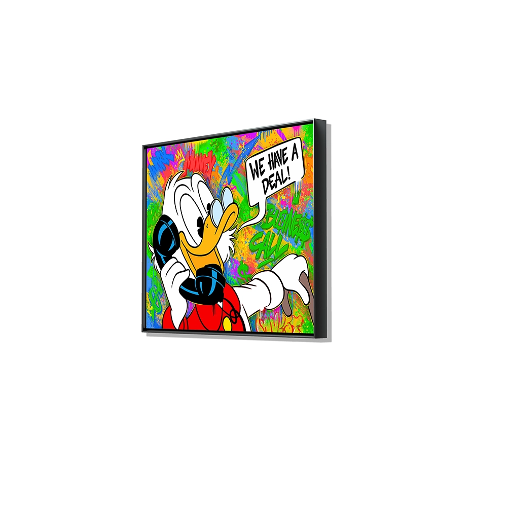 Business Call av den norske kunstneren Salke kommer i en versjon på lerret, denne er håndkolorert og leveres med ramme. 