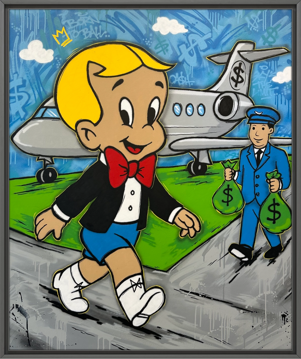 Detaljebilde av maleriet "Catch flights, Not feelings" av Salke1