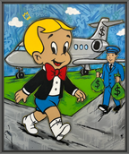 Detaljebilde av maleriet "Catch flights, Not feelings" av Salke1