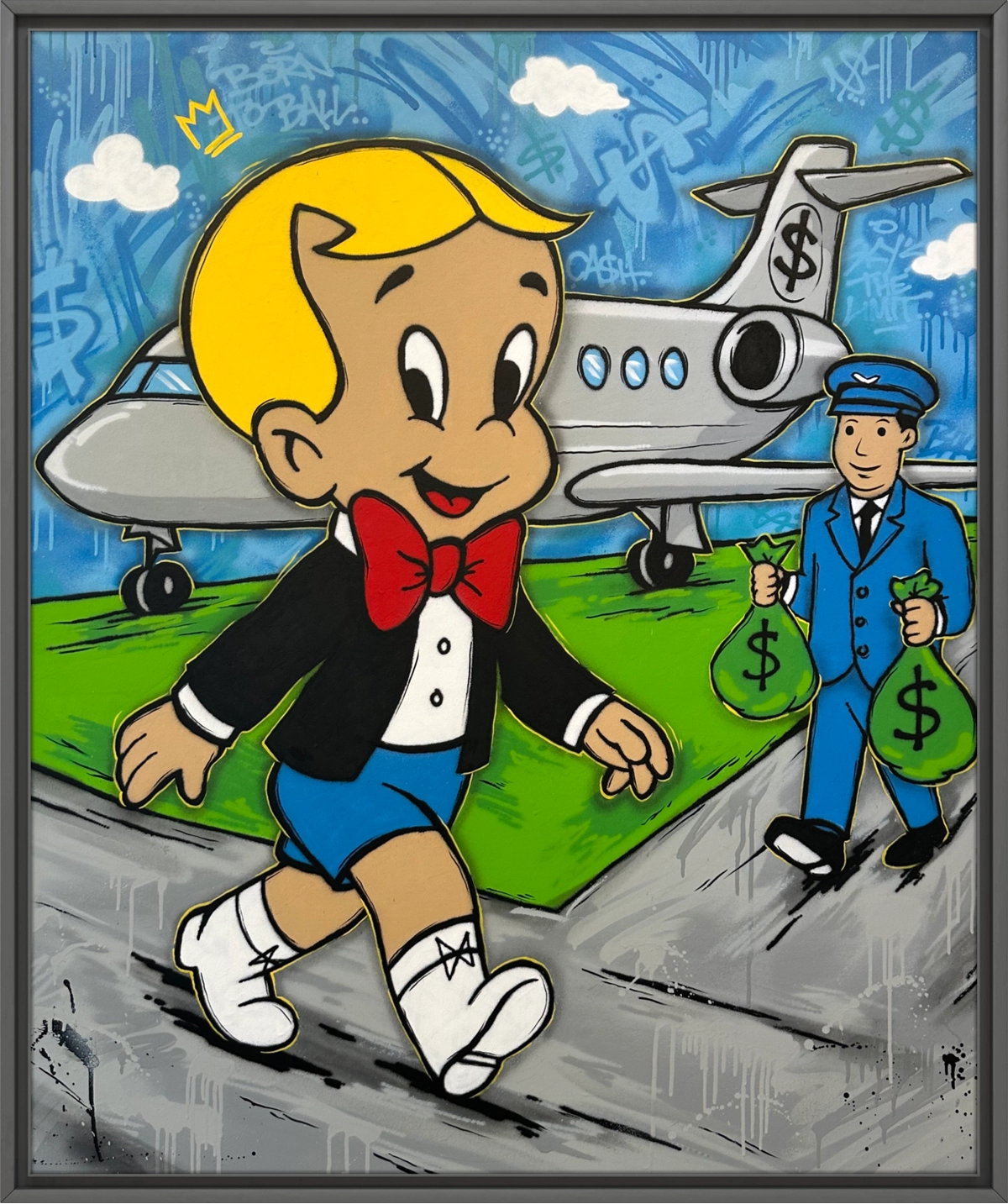 Detaljebilde av maleriet "Catch flights, Not feelings" av Salke1