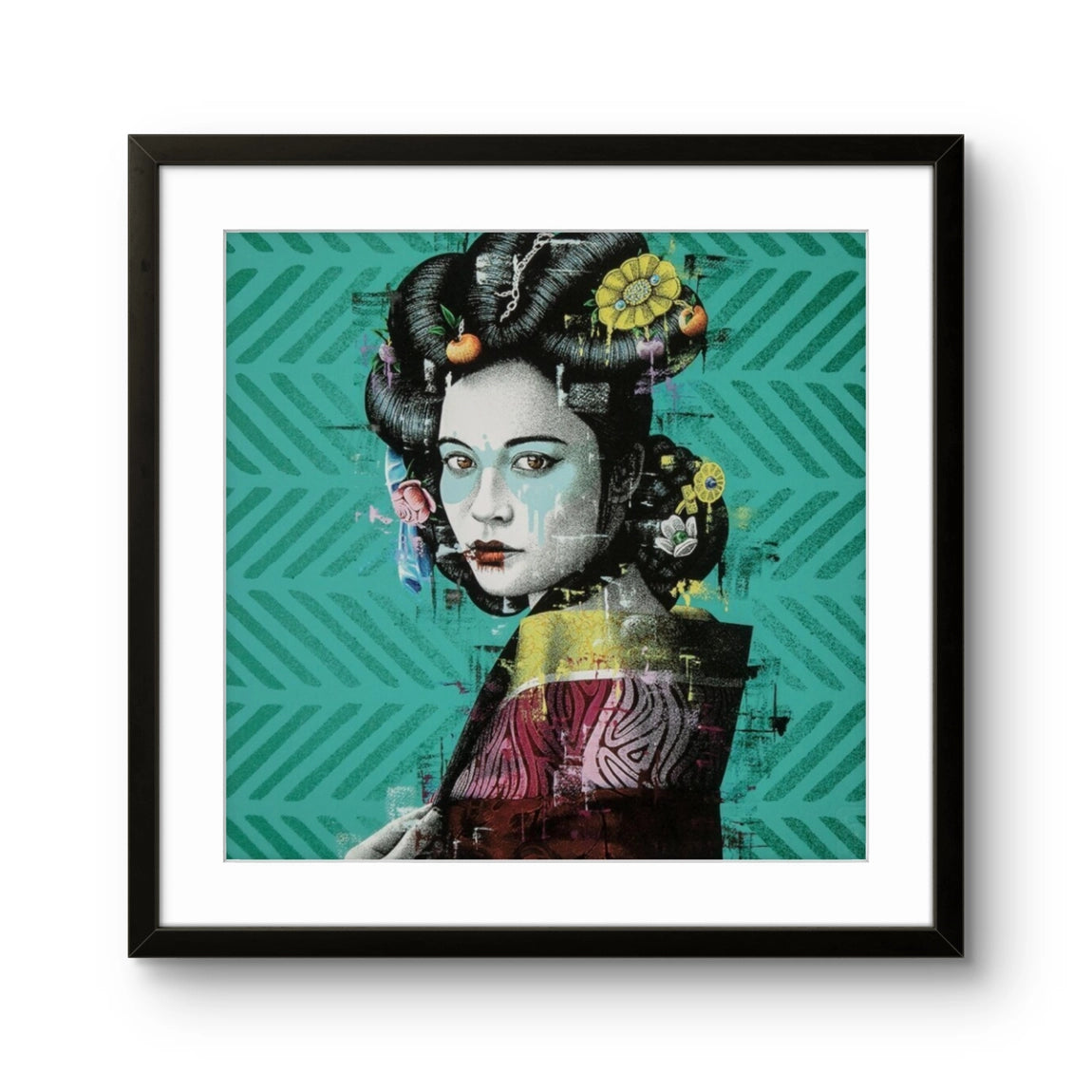 Trykket "Changseig" av samtidskunstneren Findac.