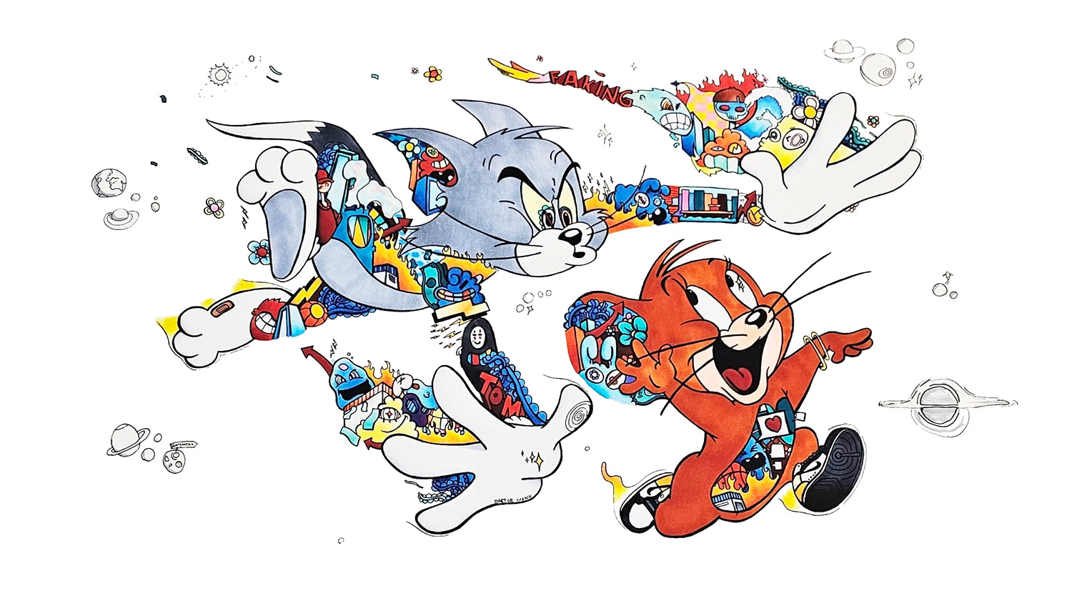 Chasing x doodle kommer i flere varianter i hand finish