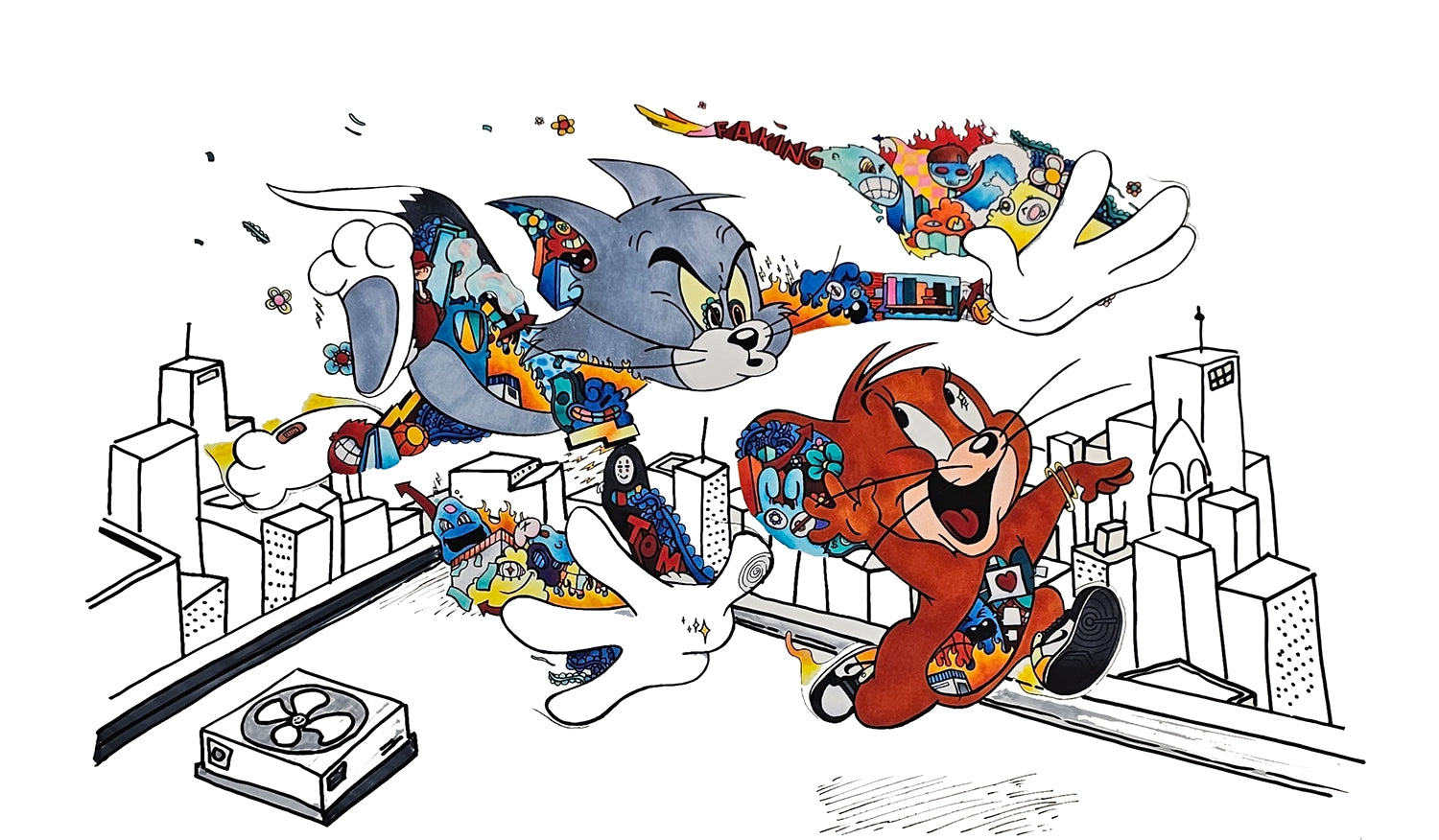 Chasing x doodle i en hand finish variant kan ses på Galleri M35