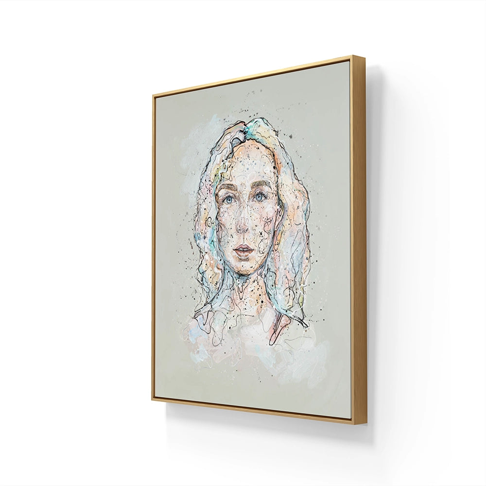 Maleriet leveres med sveveramme