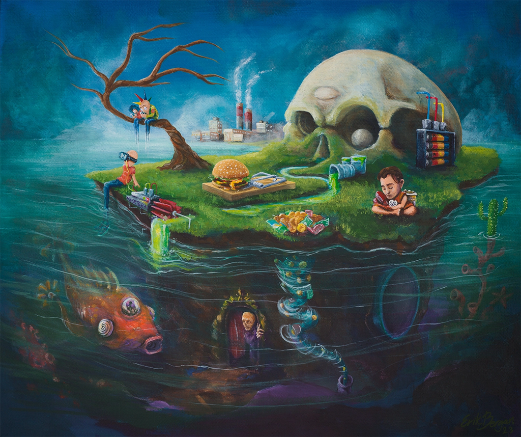 Detaljebilde av kunsttrykket "Consumption Island" 
