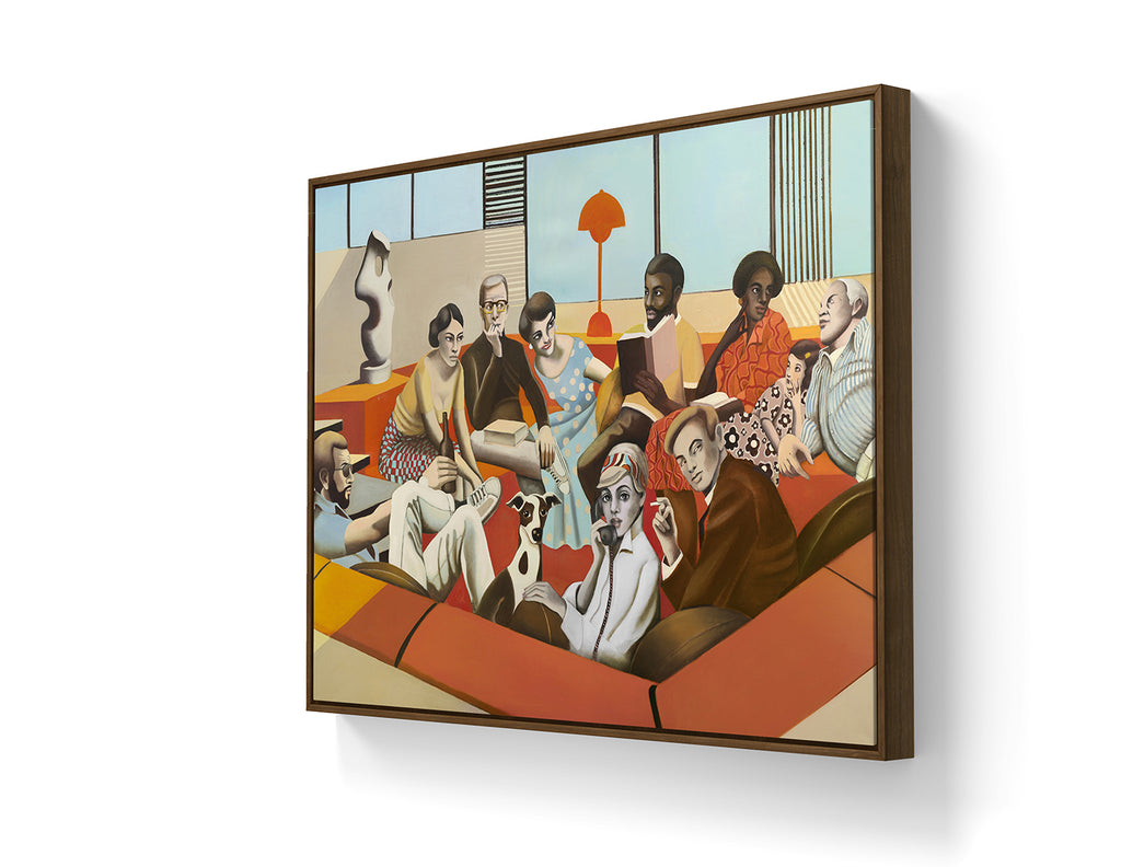 Kunsttrykket "conversation pit" kommer i en variant på lerret. 