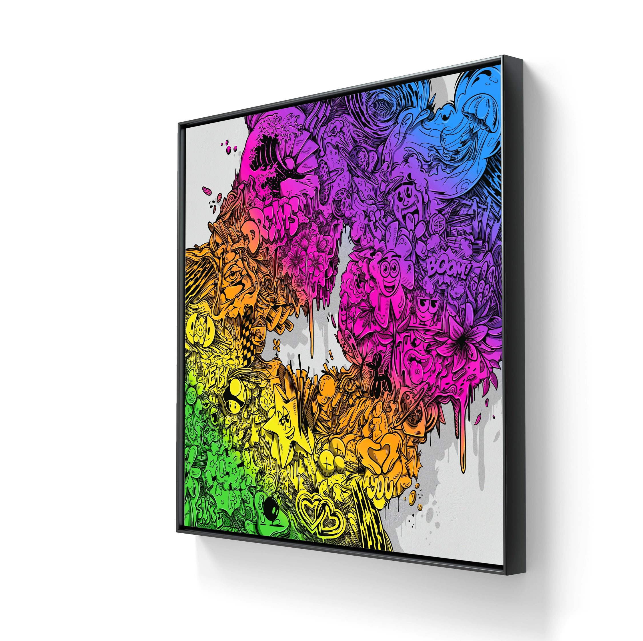 Kunsttrykket "Dreams" kommer i to ulike størrelser og er trykket på to ulike medium.