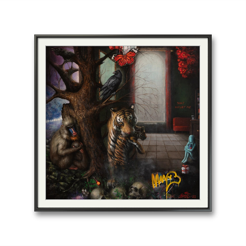 Trykkene kommer i tre ulike størrelser, på kunstpapir og lerret. Alle er signert og nummerert i et begrenset opplag