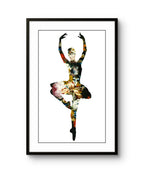 Fine art trykket "En dedans pirouette avec de fleurs" av den amerikanske pop art kunstneren Agent x. Signert og nummeret i et begrenset opplag.