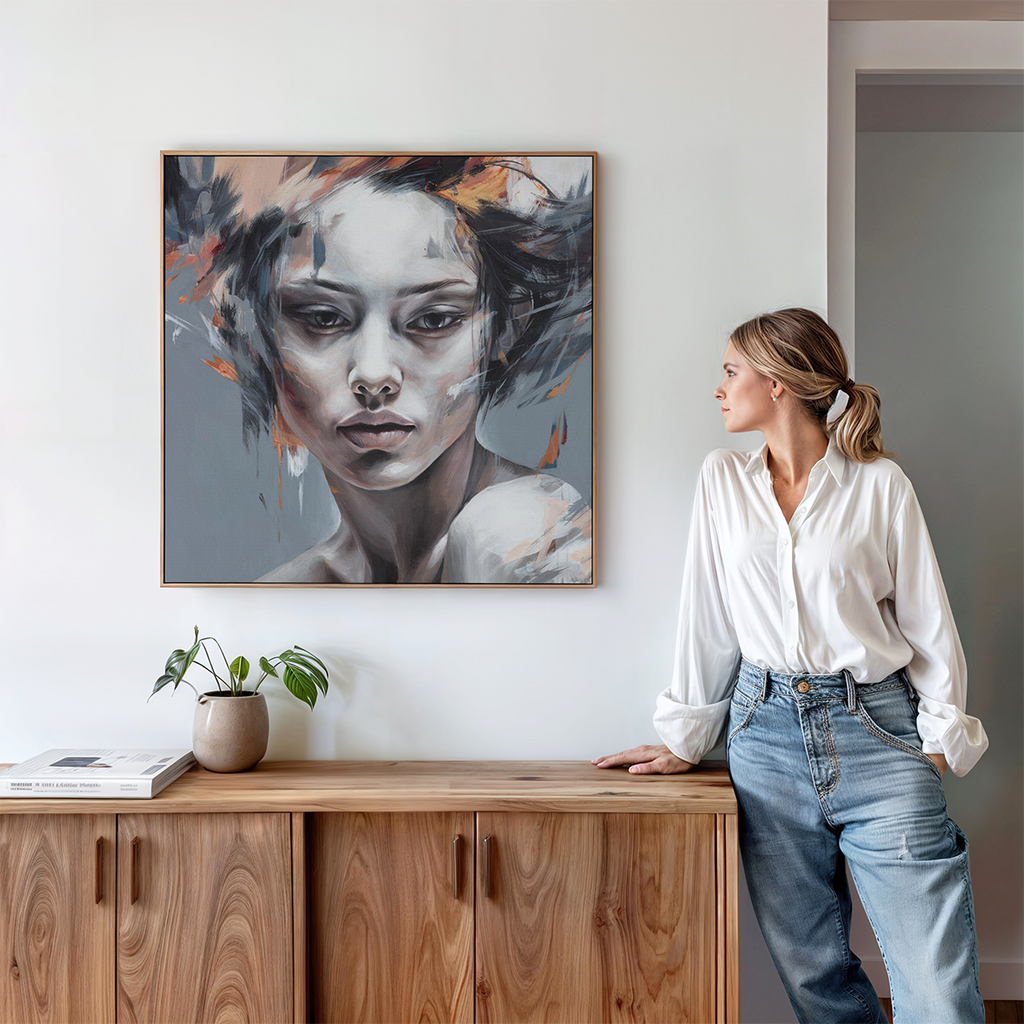 "Ethereal" kommer i størrelsen 90 x 90 cm.