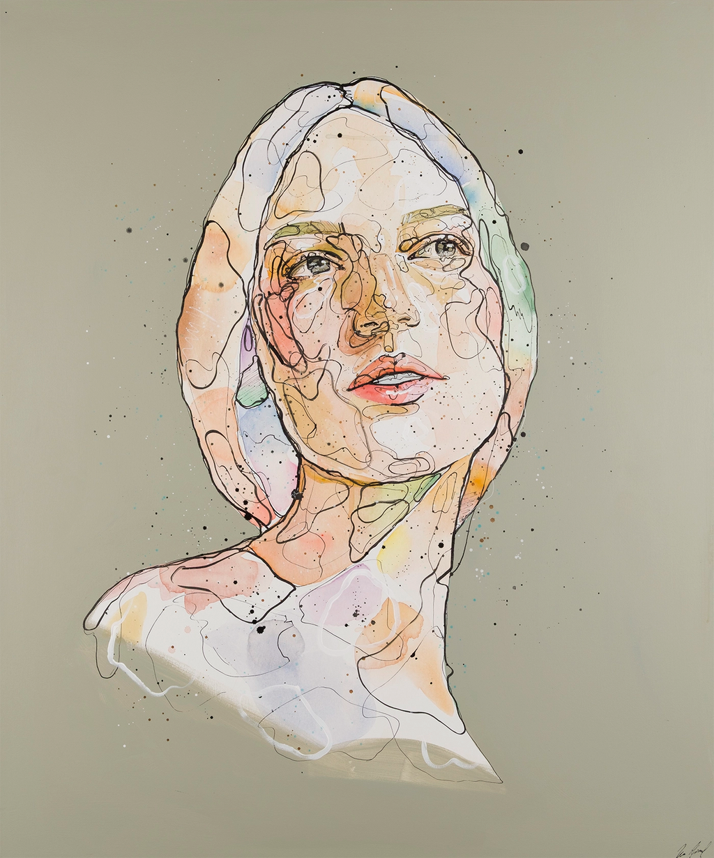 Maleriet "Etterklang" kommer i størrelsen 120 x 100 cm