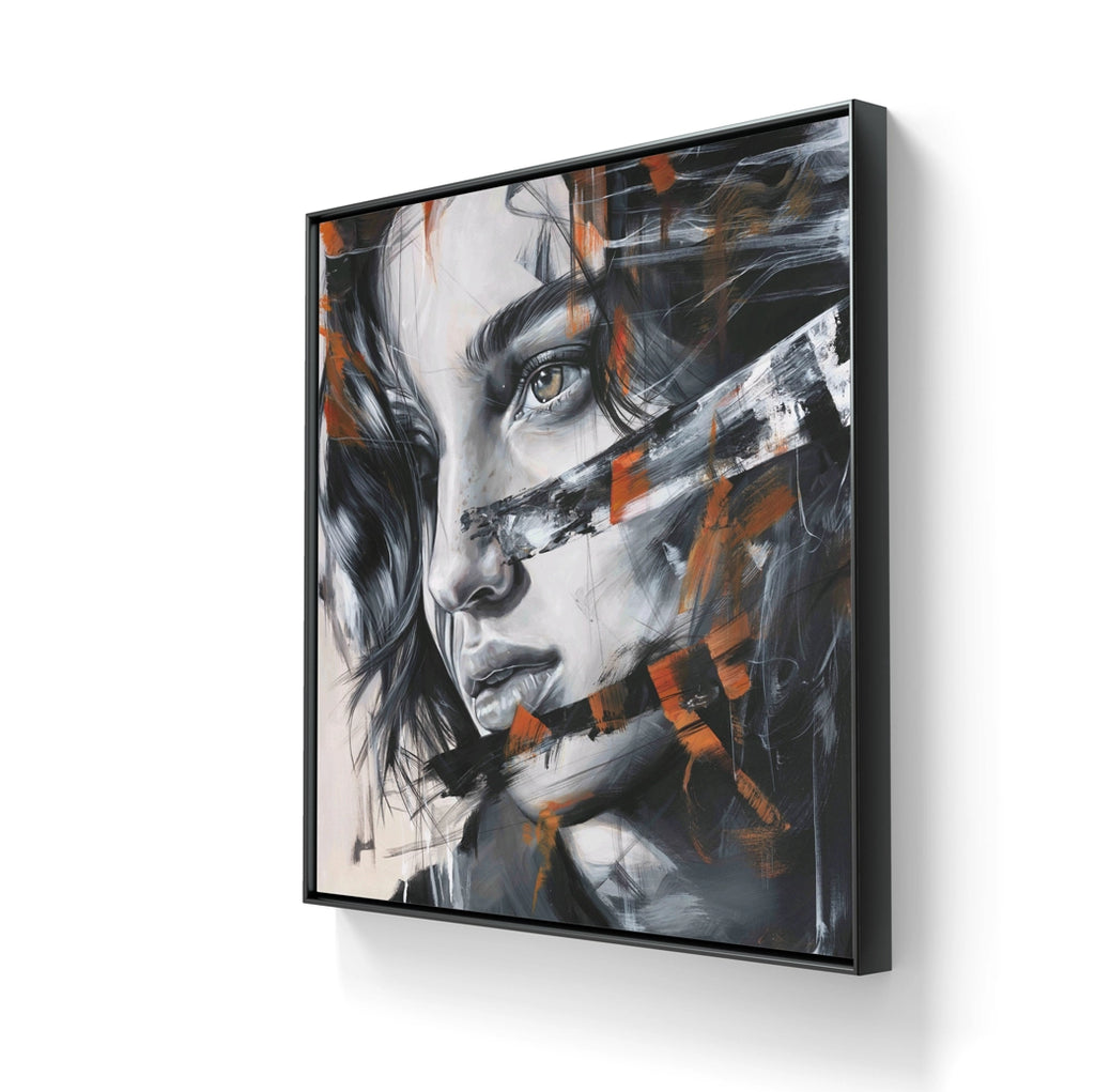 Maleriet leveres ferdig innrammet med ramme i sort list. 