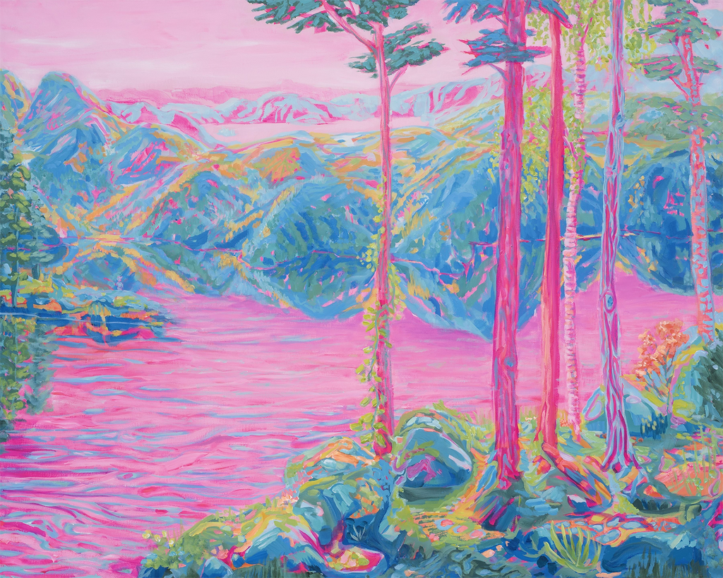 Detaljebilde av maleriet "Fargefred" av  kunsteren Sebastian Slotte