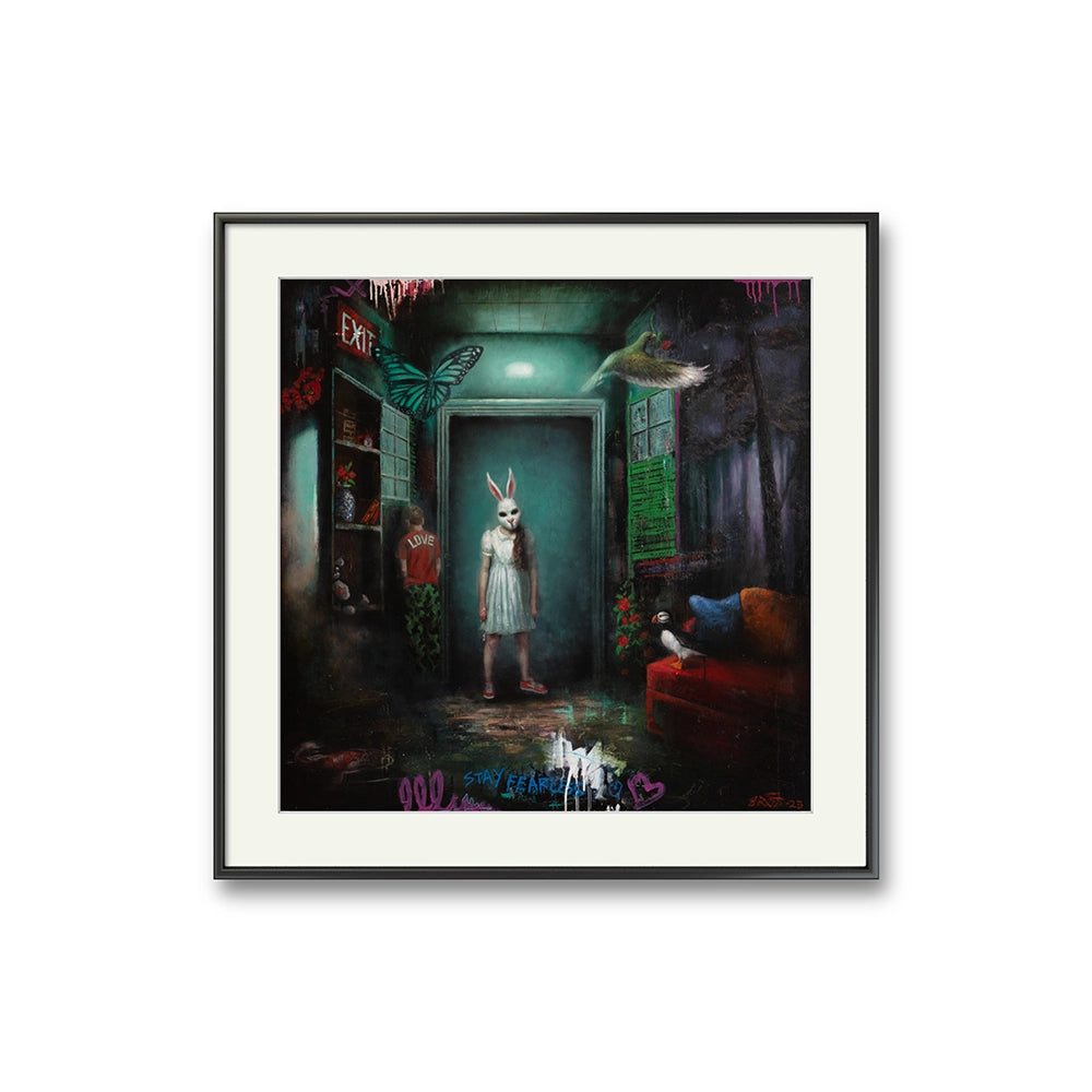 Kunsttrykket Fearless girl av Bjørge Rødfjell