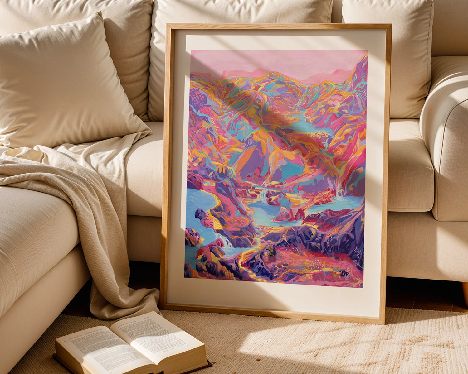 Kunsttrykket "Fjellsymfoni" av den norske kunstneren Sebastian Slotte i et begrenset opplag på 30 stk