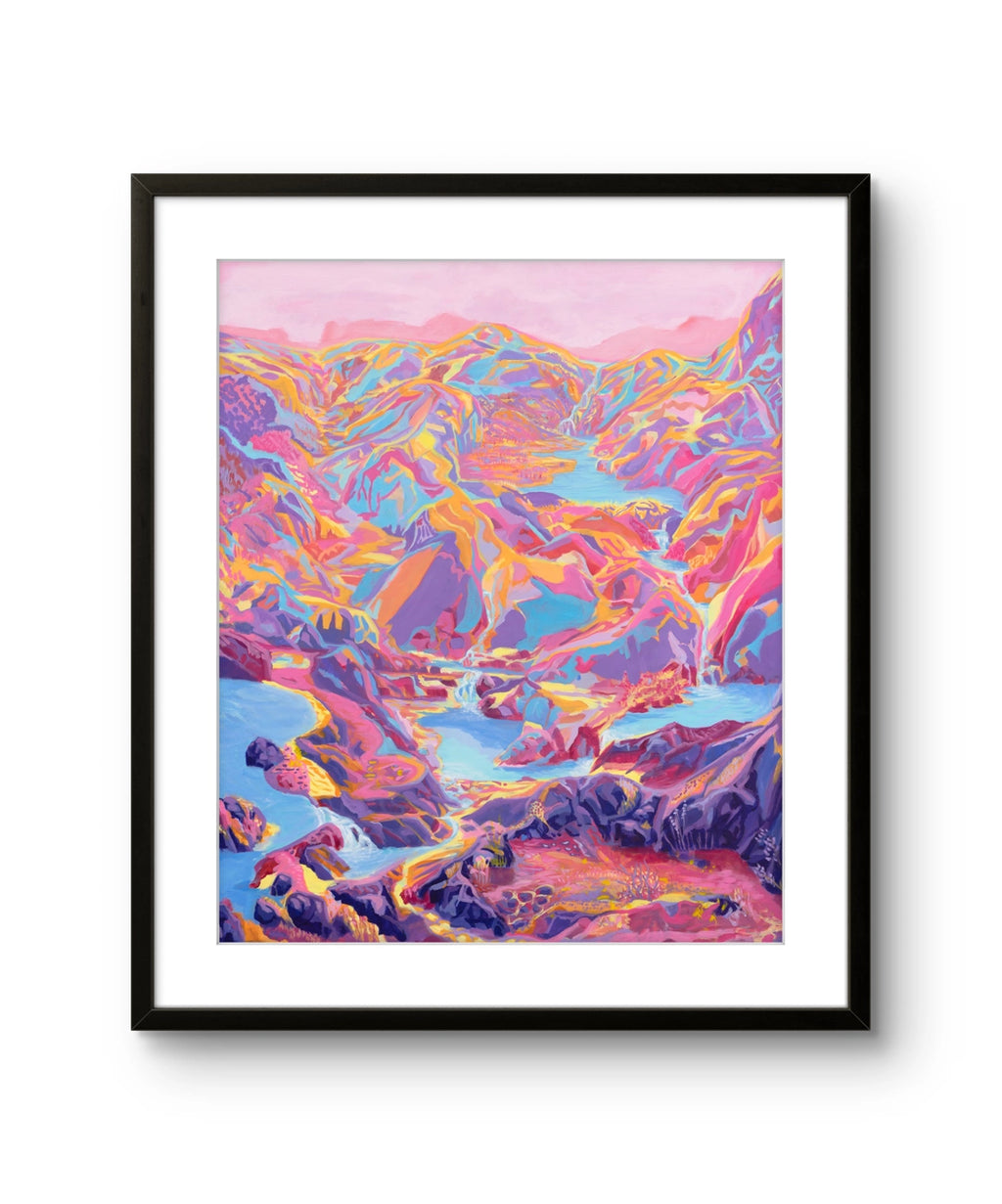 Kunsttrykket "Fjellsymfoni" kommer i størrelsen 60 x 50 cm.