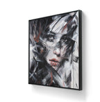 Maleriet "Flicker of hope" leveres med en sort ramme. 