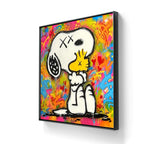 Maleriet "Friends" kommer i størrelsen 100 x 100 cm. 