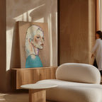 Fryktløs er et maleri på lerret, laget med akryl, blekk og akvarell. 