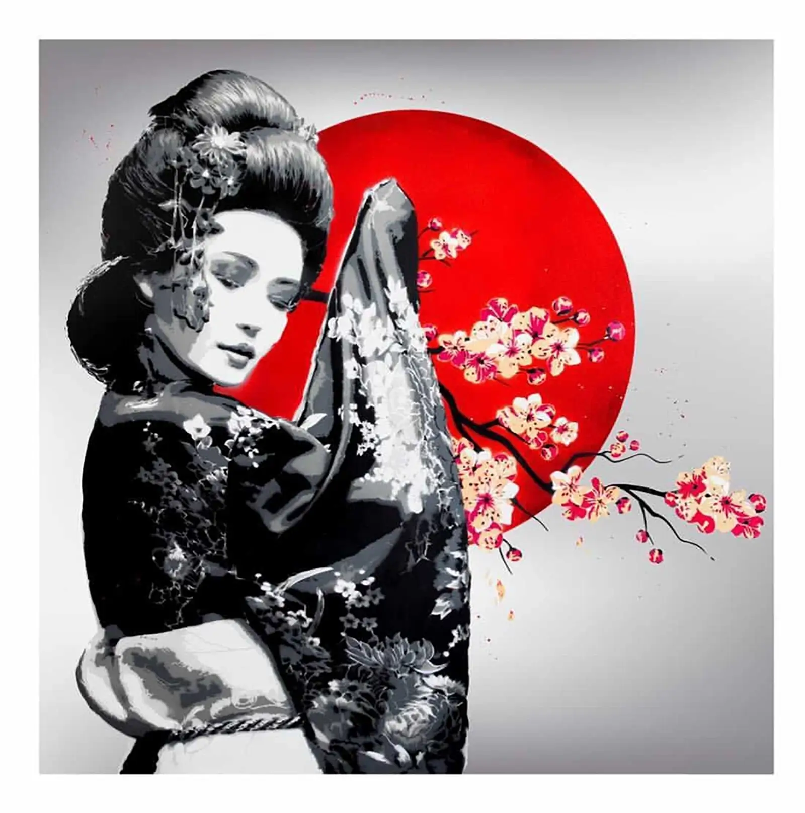 Detaljebilde av kunsttrykket "Geisha" av alessio b