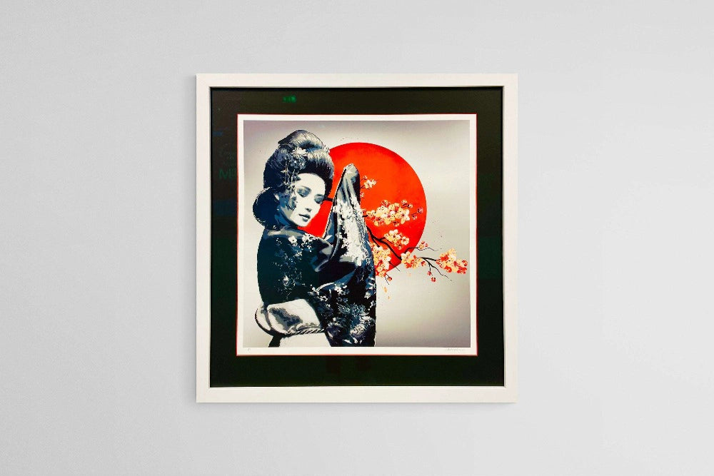 Kunstverket ferdig innrammet.