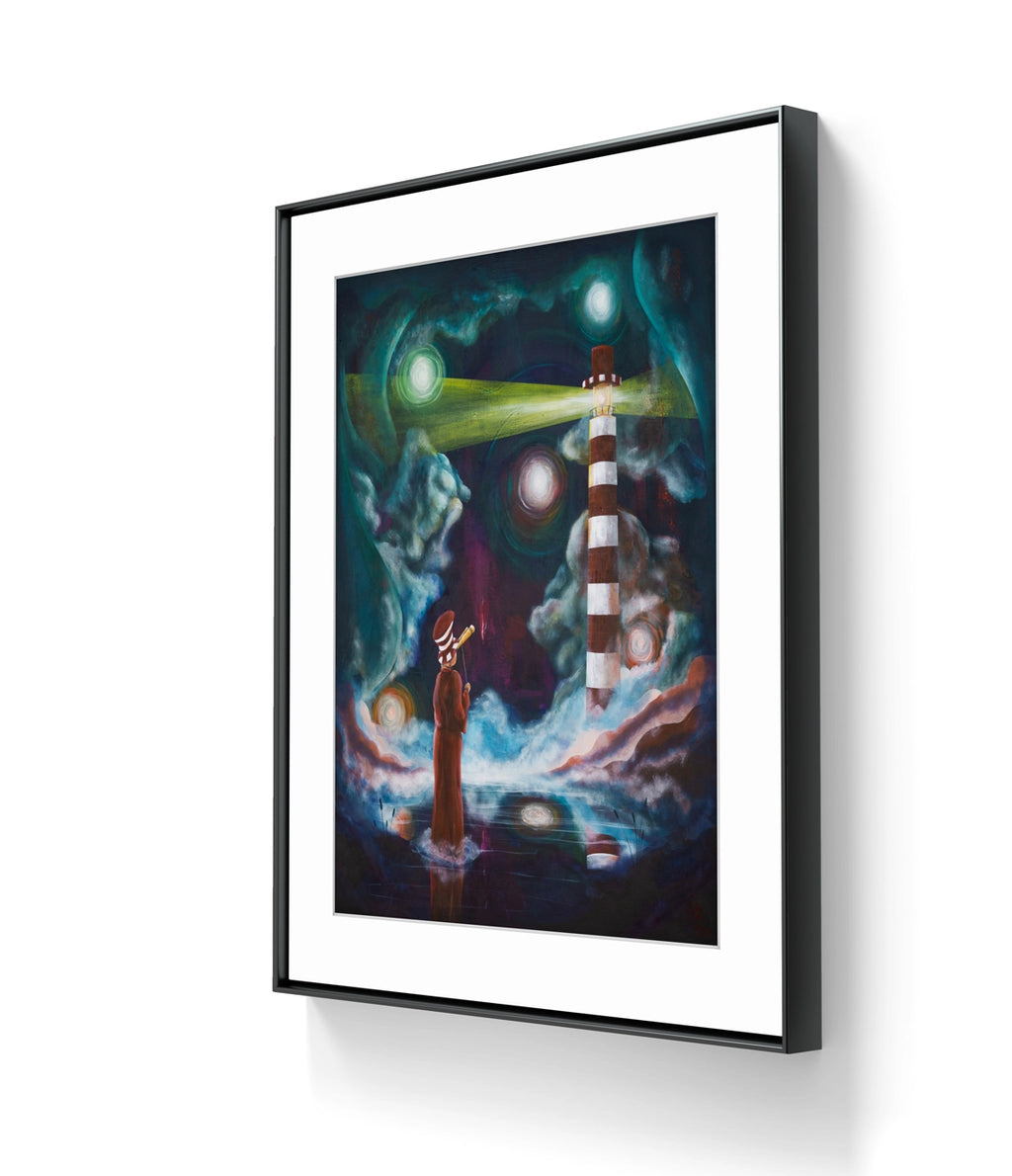 Kunsttrykket "Guiding Lights" kommer i størrelsen 41 x 51 cm