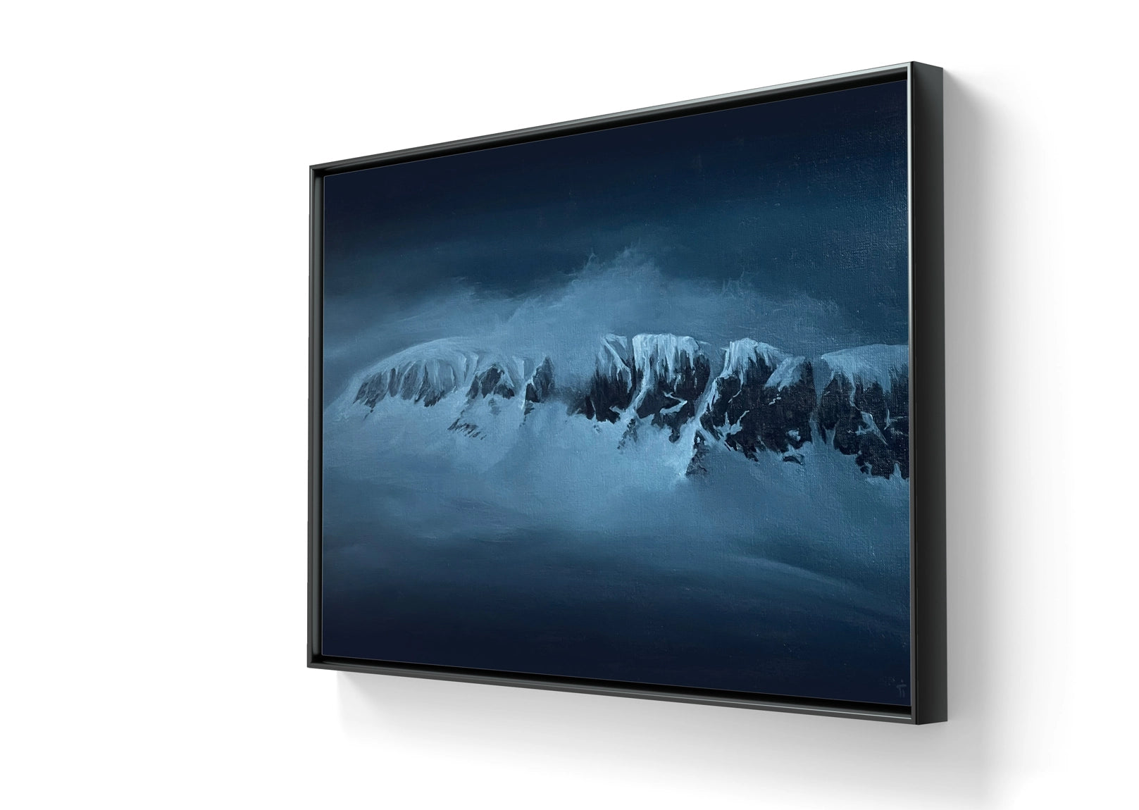 Maleriet "Hallingskarve" kommer ferdig innrammet med en treramme. 