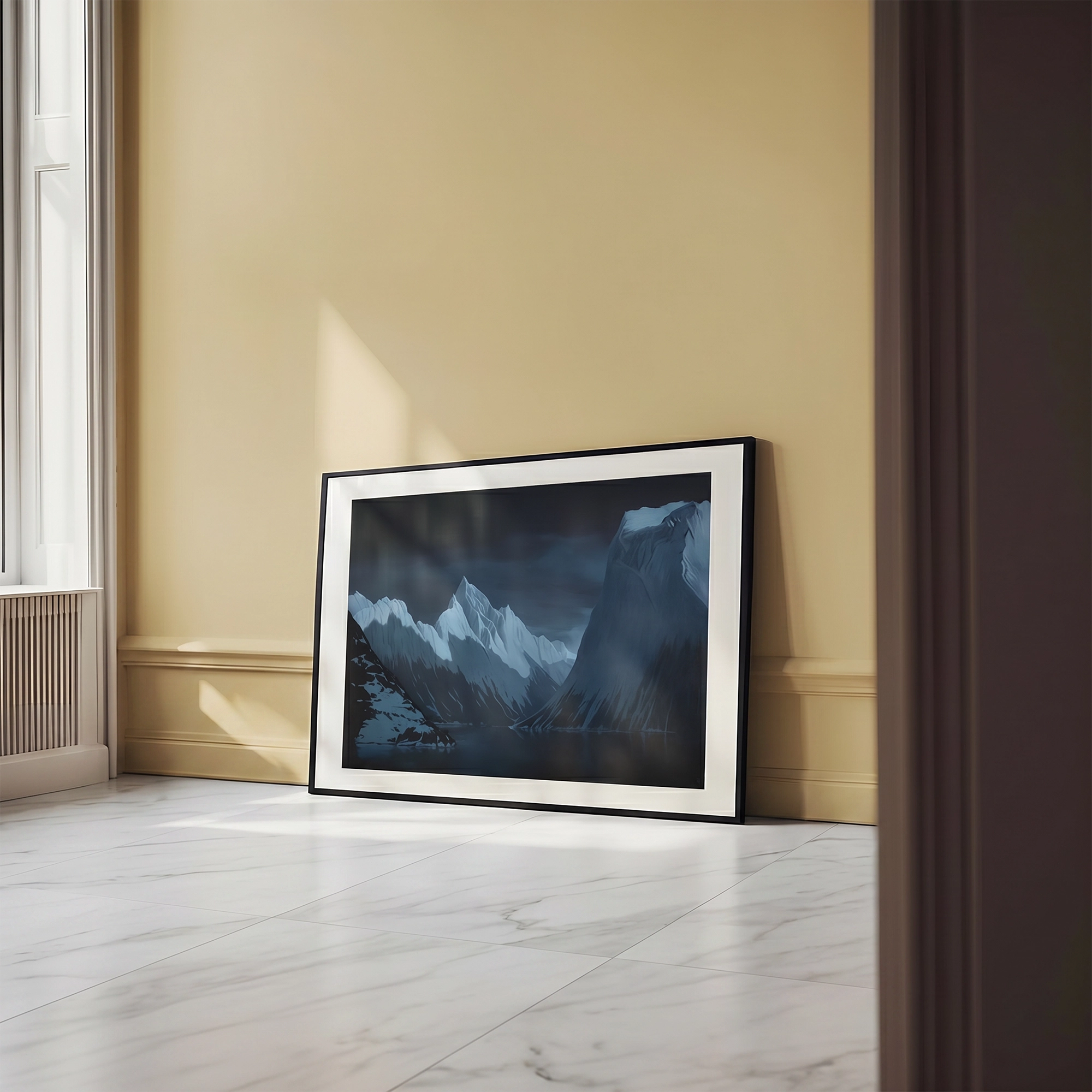 Kunsttrykket "Hjørundfjorden" kommer i størrelsen 50 x 100 cm
