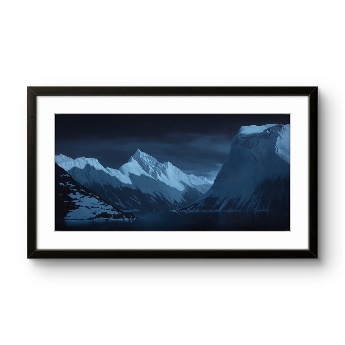 Fine art giclée kunsttrykket "Hjørundfjorden" av den norske kunstneren Torkild Iversen, signert og nummeret i et begrenset opplag på 30 stk.