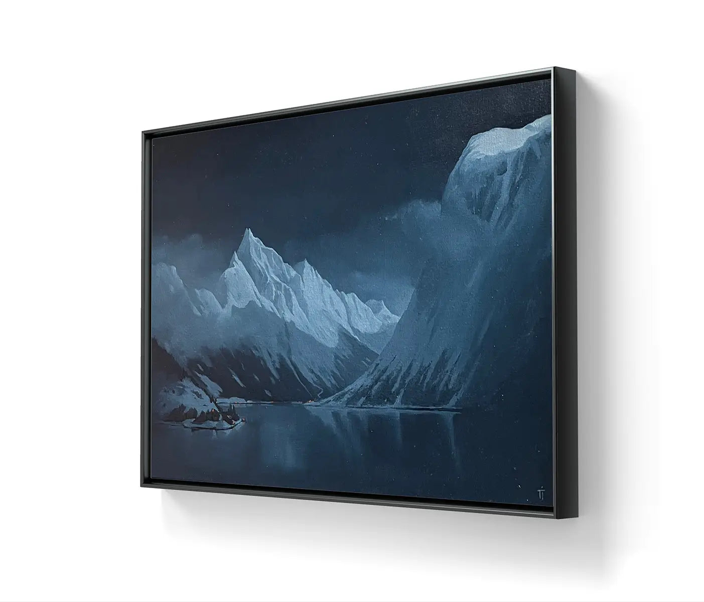 Maleriet "Slogen ved Hjørundfjorden" kommer i størrrelsen 40 x 60 cm