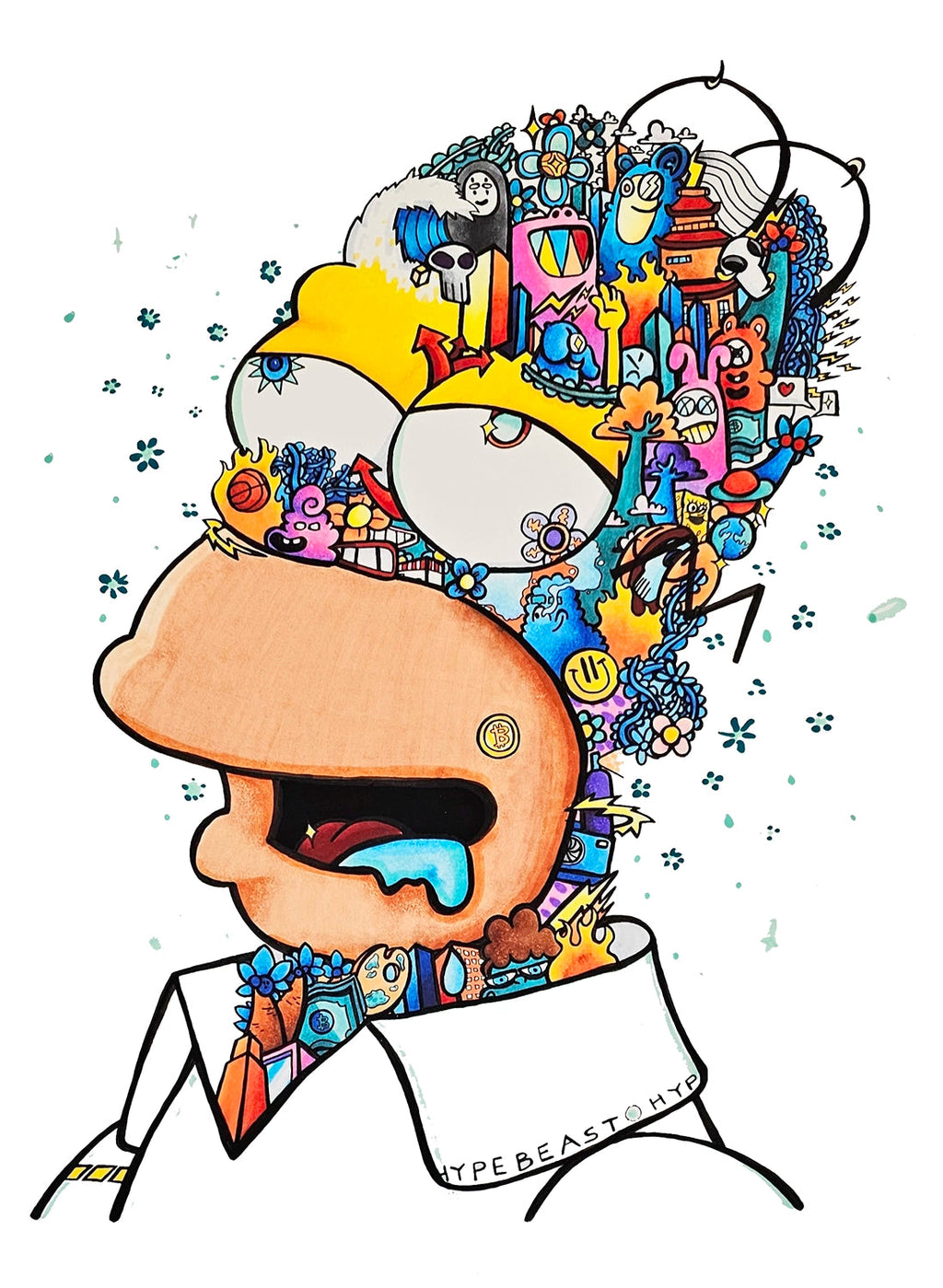 Homer x doodle kommer i flere versjoner i hand finish